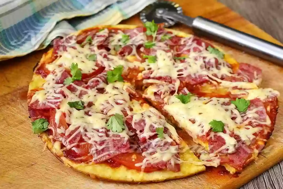 рецепт пиццы быстрого приготовления в духовке в домашних условиях без дрожжей фото 90