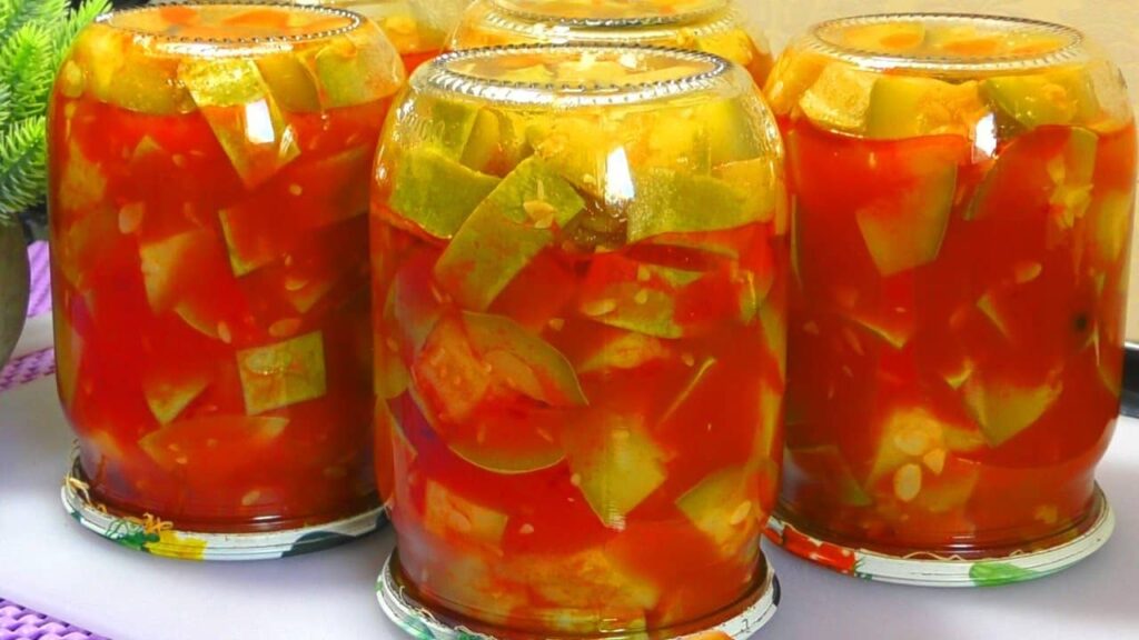 Кабачки у томатному соусі на зиму – рецепт Кабачки в томатному соусі на зиму рецепт