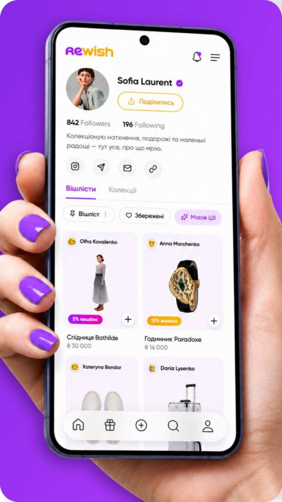Rewish – список подарунків